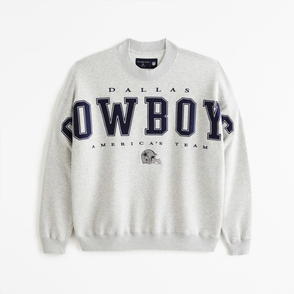 Abercrombie & Fitch Dallas Cowboys Stitched Crewneck Sweatshirt